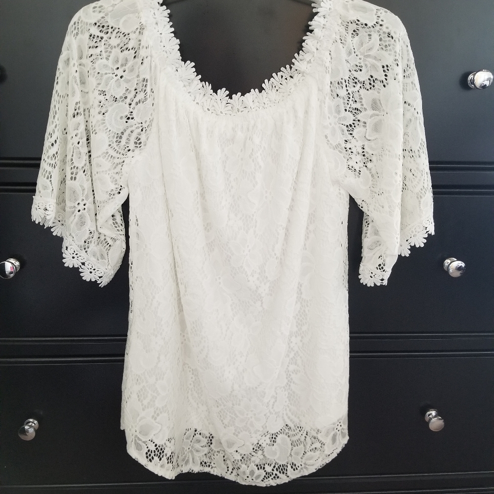 White, lace blouse